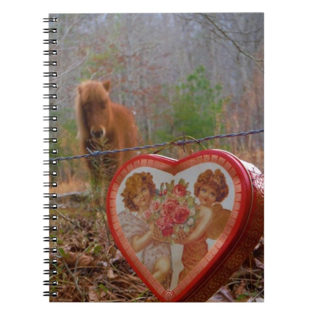 Carnet Valentine Heart Miniature Brown Horse (Devant)