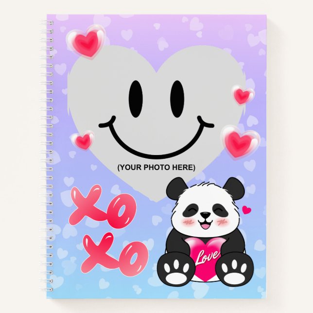 Carnet Valentine Panda en amour (Devant)