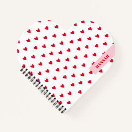 Carnet Valentines Coeur Rétro Thème en forme de coeur