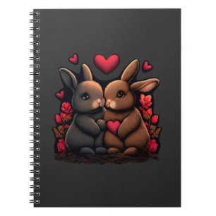 Carnet Valentine's Day Bunny Bliss, Love Hearts et Roses