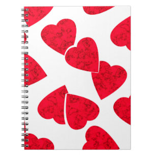 Carnet Valentines invisibles Jour coeur rouge blanc motif