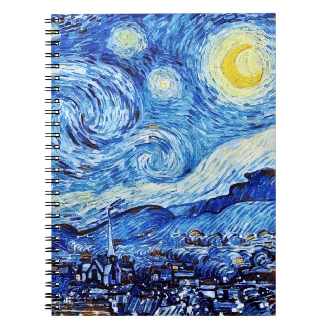 Carnet Van Gogh - La Nuit étoilée - Blancs Noël (Devant)