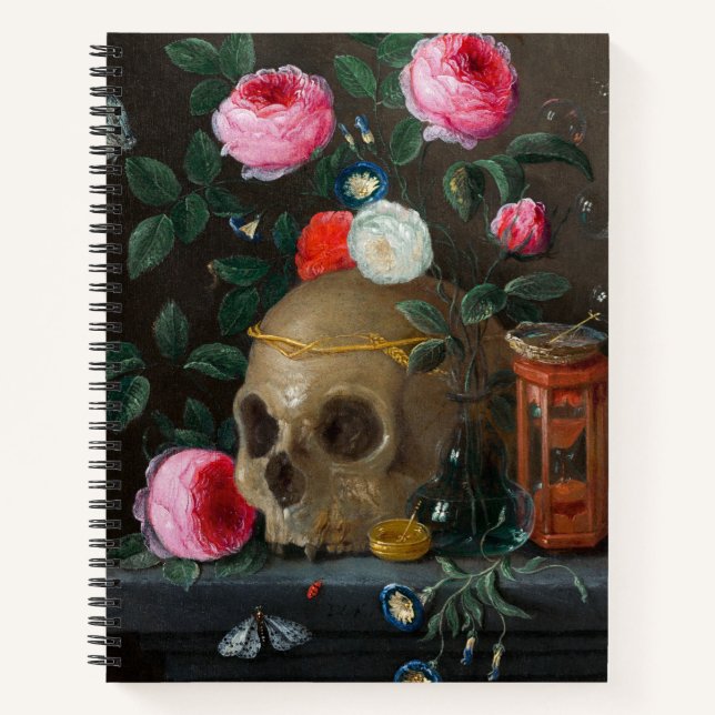 Carnet Vannerie du crâne Vie morte Jan van Kessel (Devant)