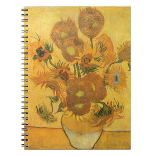 Carnet Vase avec 15 tournesols de Vincent van Gogh