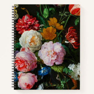 Carnet Vase de verre avec des fleurs