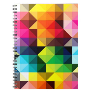 Carnet Vecteur géométrique de motif coloré