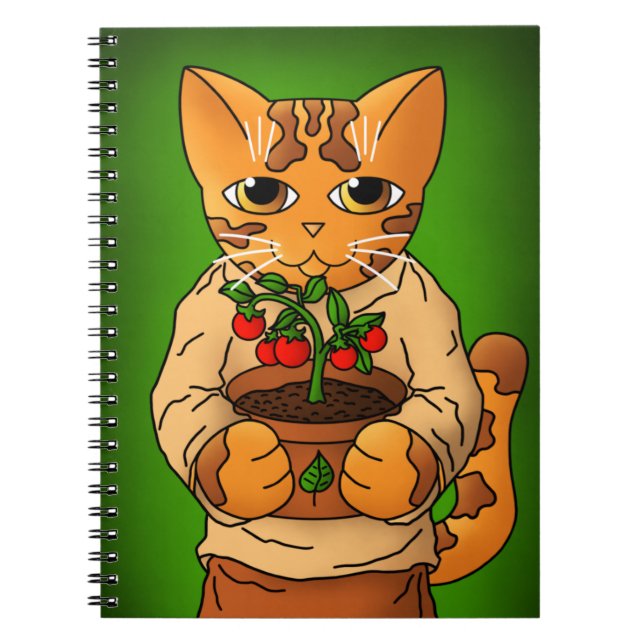 Carnet Vegan Gardener Chat (Devant)