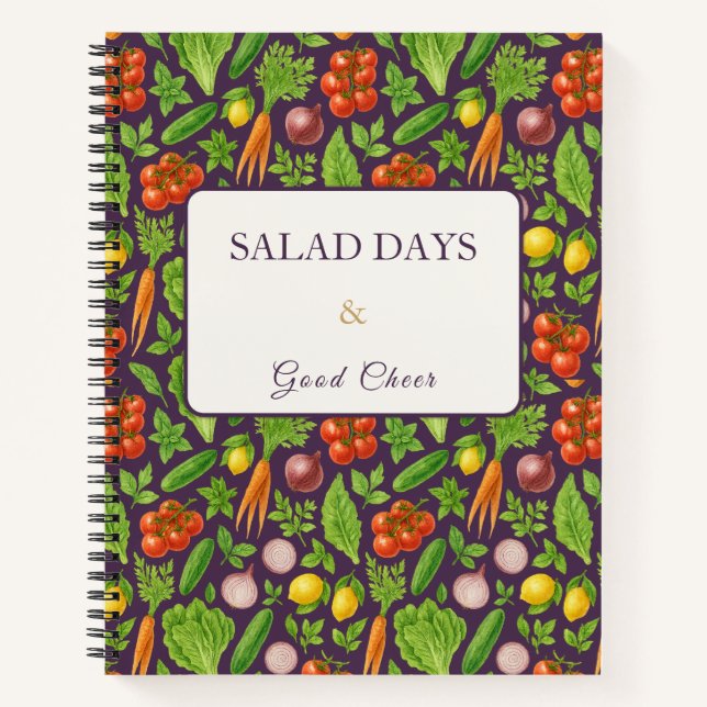 Carnet Vegetable Garden Notebook — Devine Plum (Devant)
