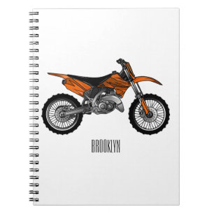 Carnet Vélo droit hors route moto / motocross dessin anim