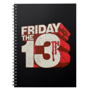 Carnet Vendredi 13 Logo 3D empilé saignant