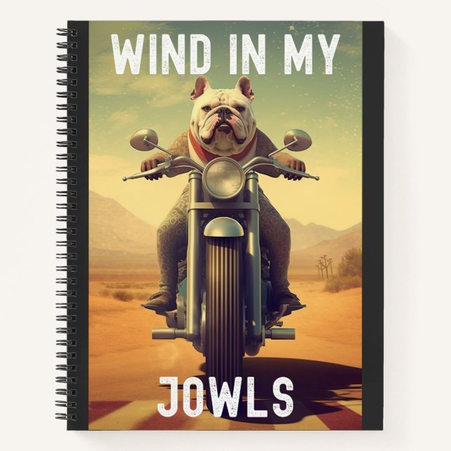 Carnet Vent dans mes griffes : Un Bulldog à cheval sur un (Devant)