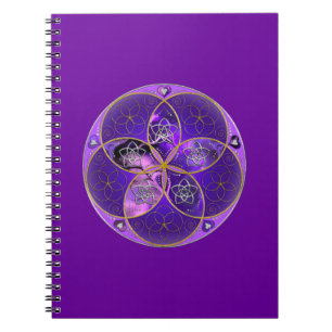 Carnet Vénus Fleur de l'amour finART rose violet