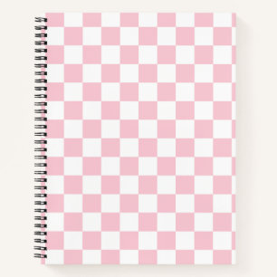 Carnet Vérifier le Motif de tableau de bord rose et blan