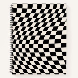 Carnet Vérifier le tableau de bord du Motif noir et blanc