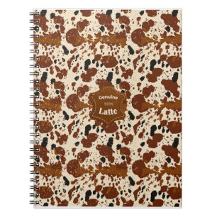 Carnet Véritable motif cuir de vache Latte 100% Neutre