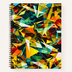 Carnet Verre cristal abstrait géométrique moderne coloré