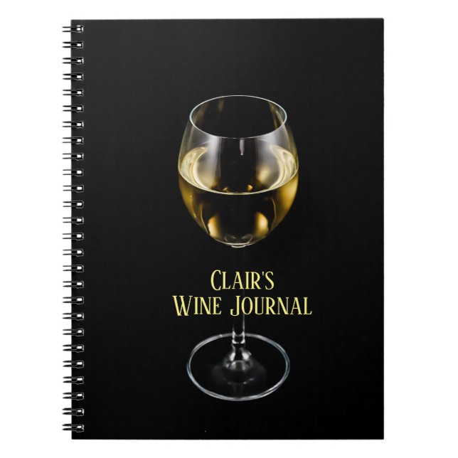 Carnet Verre de vin blanc / Revue de vin personnalisé (Devant)