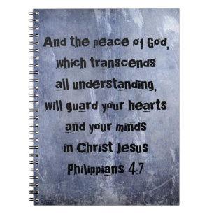 Carnet Vers de bible de 4:7 de Philippiens