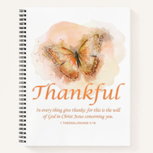 Carnet Verse de la Bible du papillon chrétien féminin :