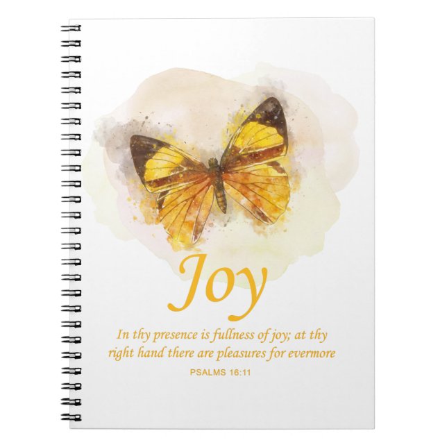 Carnet Verse de la Bible du papillon chrétien féminin : J (Devant)