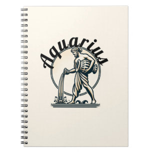 Carnet Verseau le Porteur d'Eau Zodiaque Vintage