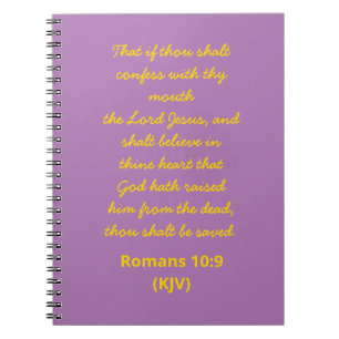 Carnet Verset biblique pour les Romains du Salut 10:9 (LS