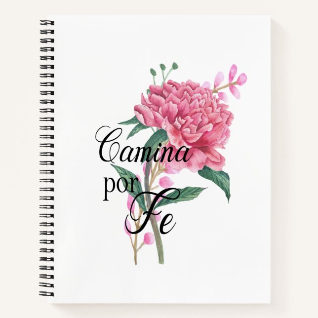 Carnet verset de la bible espagnole Camina por fe (Devant)