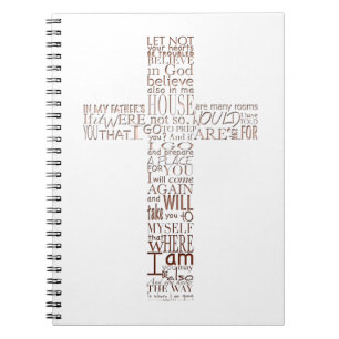 Carnet Versets bibliques de Jean 14 Lettres en cuivre Car