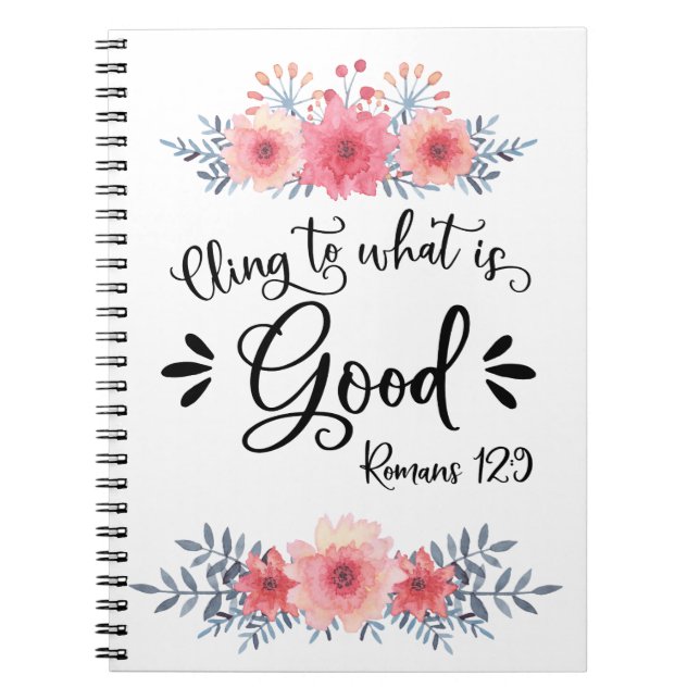 Carnet Versets bibliques inspirants - Romains 12:9 (Devant)