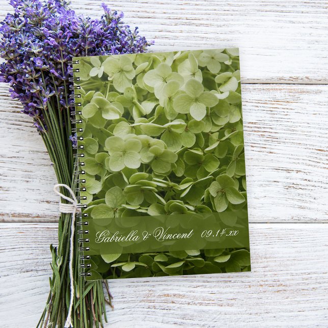 Carnet Vert Annabelle Hydrangea Mariage Floral (Créateur téléchargé)