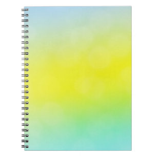 Carnet Vert clair, abstrait jaune flou arrière - plan. C