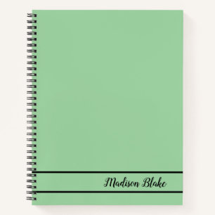 Carnet Vert clair pastel Vert minimaliste