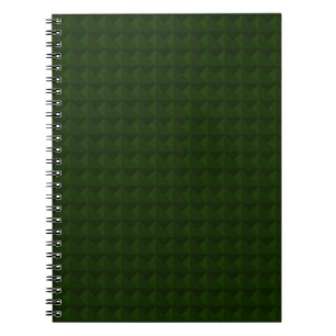 Carnet Vert conifère, solide, géométrique.