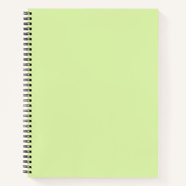Carnet Vert miellé doux couleur uni (Devant)