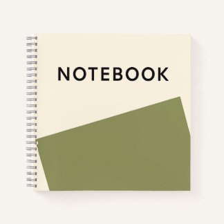 Carnet vert olive minimaliste