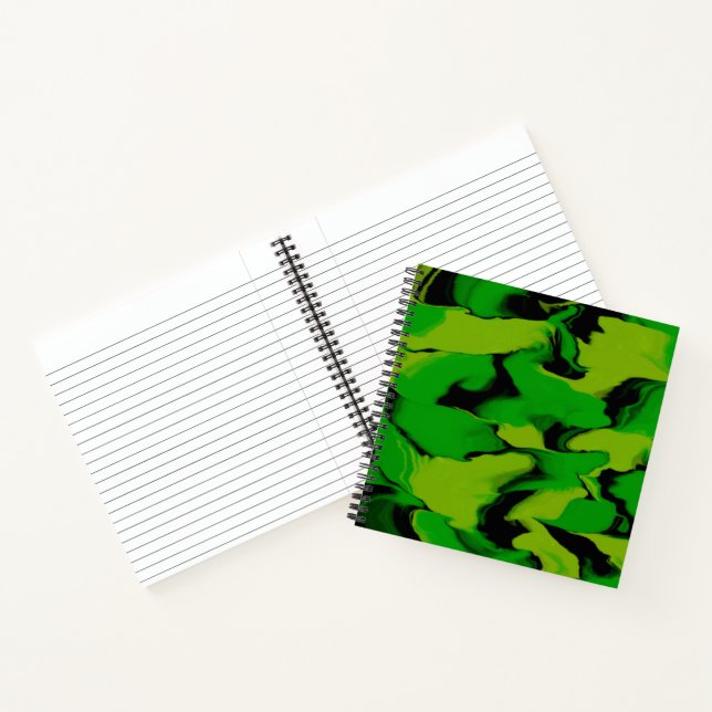 Carnet Vert ondulé et noir (Intérieur)