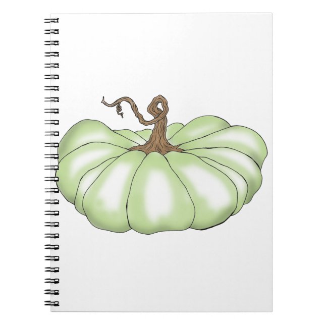 Carnet vert plat citrouille (Devant)