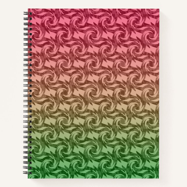 Carnet Vert rose gradient (Devant)