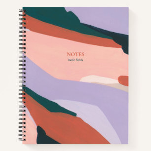 Carnet Vert violet orange Art Abstrait moderne