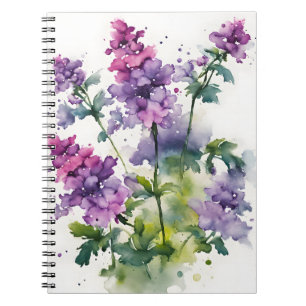 Carnet Verveine - Fleurs aquarelle
