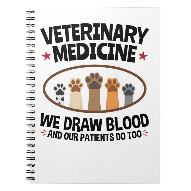 Carnet Vet Tech Vétérinaire Fundy Dessiner la citation de (Devant)