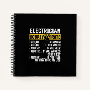 Carnet Vêtements Électricien Drôle, Taux Horaire Homme