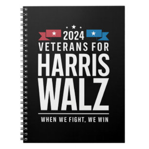 Carnet Vétérans pour Harris Walz 2024 Présidentielle 
