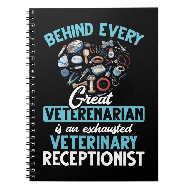 Carnet Vétérinaire Réceptionniste Animal vétérinaire amou (Devant)