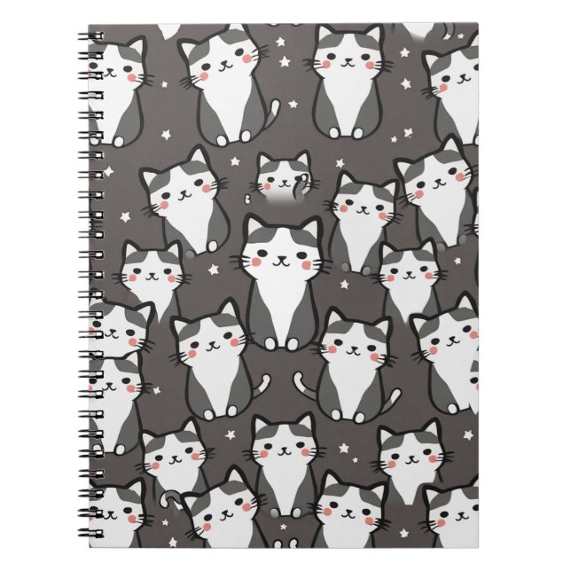 Carnet Vibes de chat mignonnes (Devant)