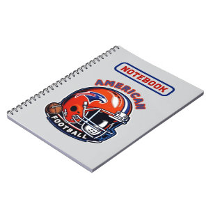 Carnet Vibes de match de football américain – Style casqu