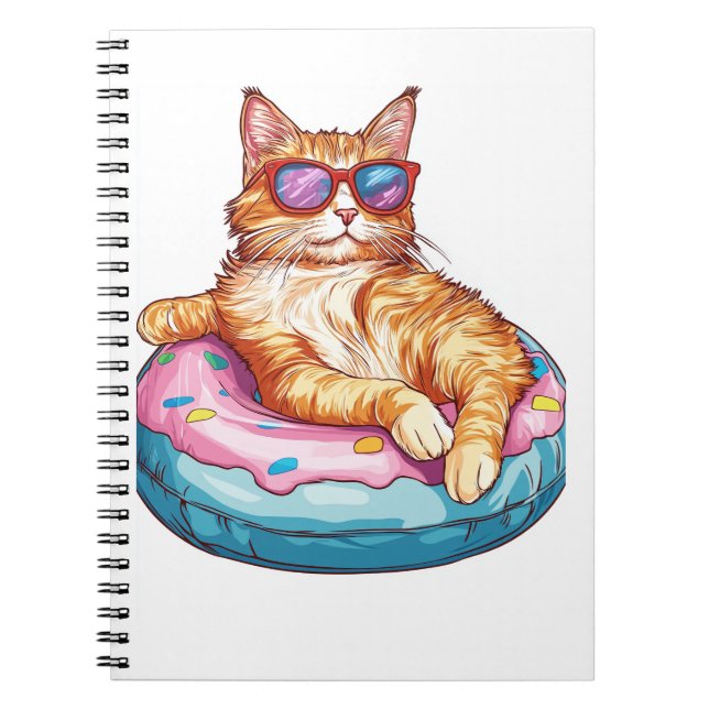 Carnet Vibes d'été Chill Cat - Poisson Funny Kitty (Devant)