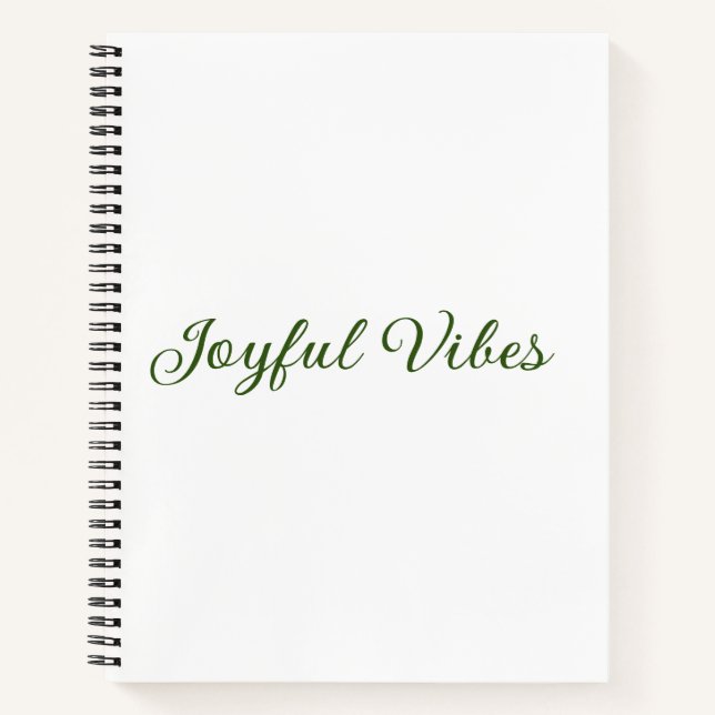 Carnet Vibes joyeux Noël vert nom de famille (Devant)