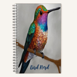 Carnet Vibrant Allen’s Hummingbird Painting