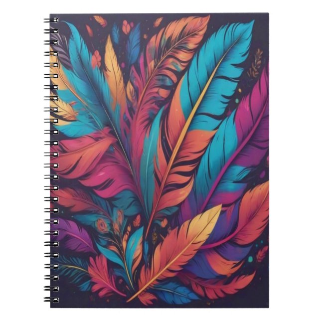 Carnet Vibrant Feather Burst (Devant)
